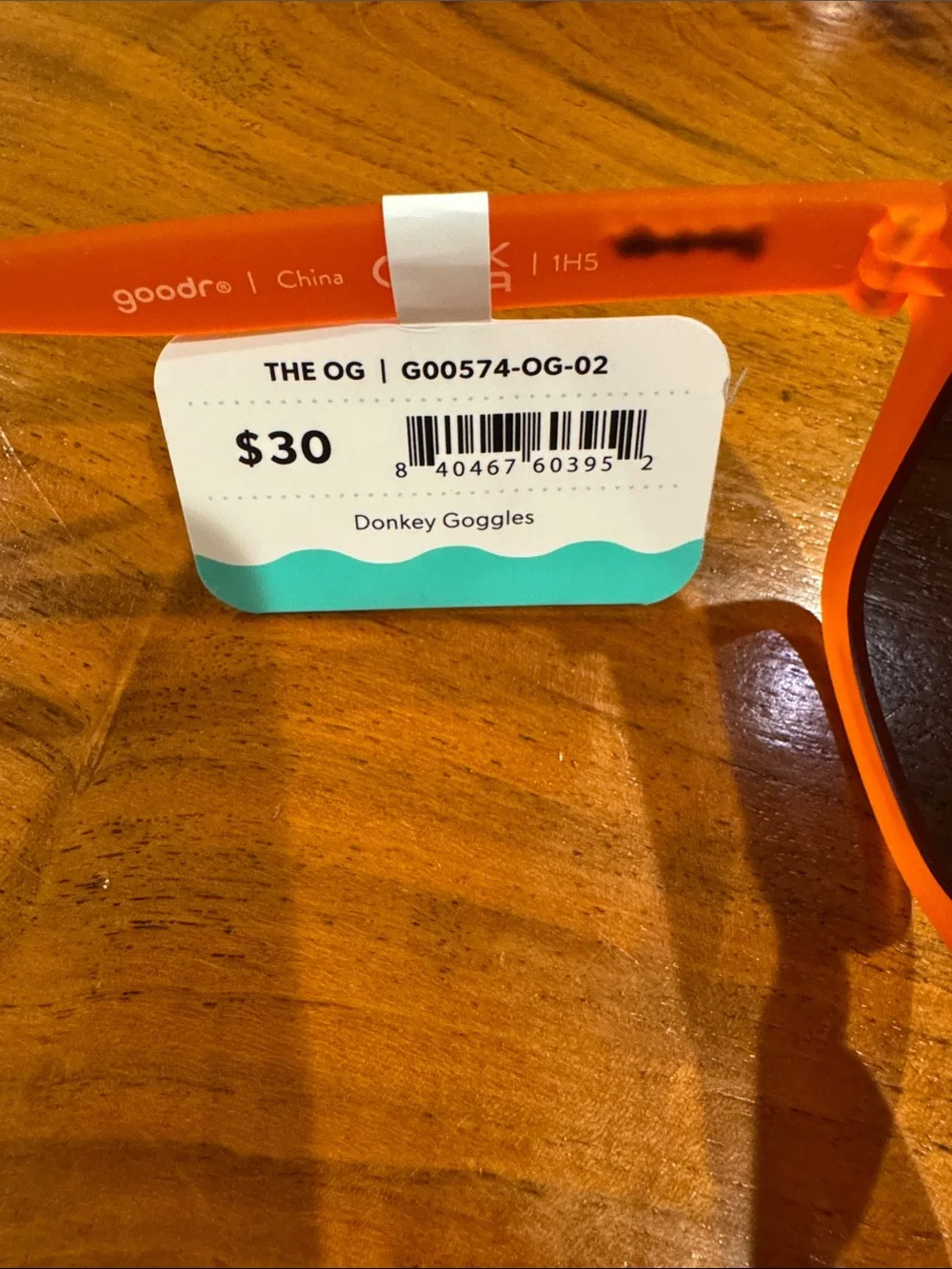 goodr Orange Frame Blue Lens Sunglasses